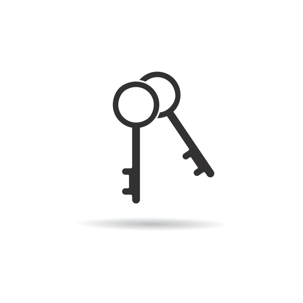 Key vector icon illustration template