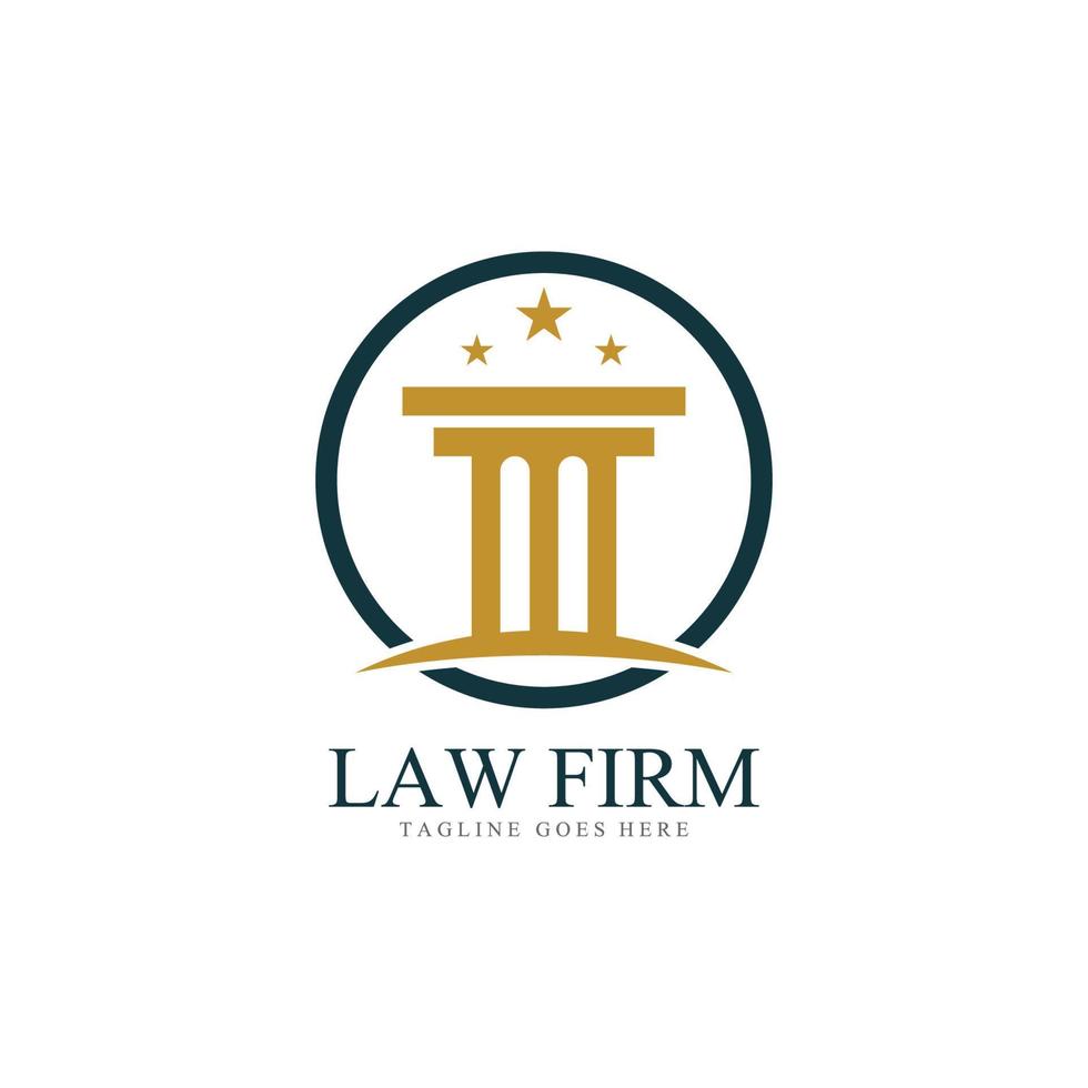 Pillar Logo Template. Column Vector illustration
