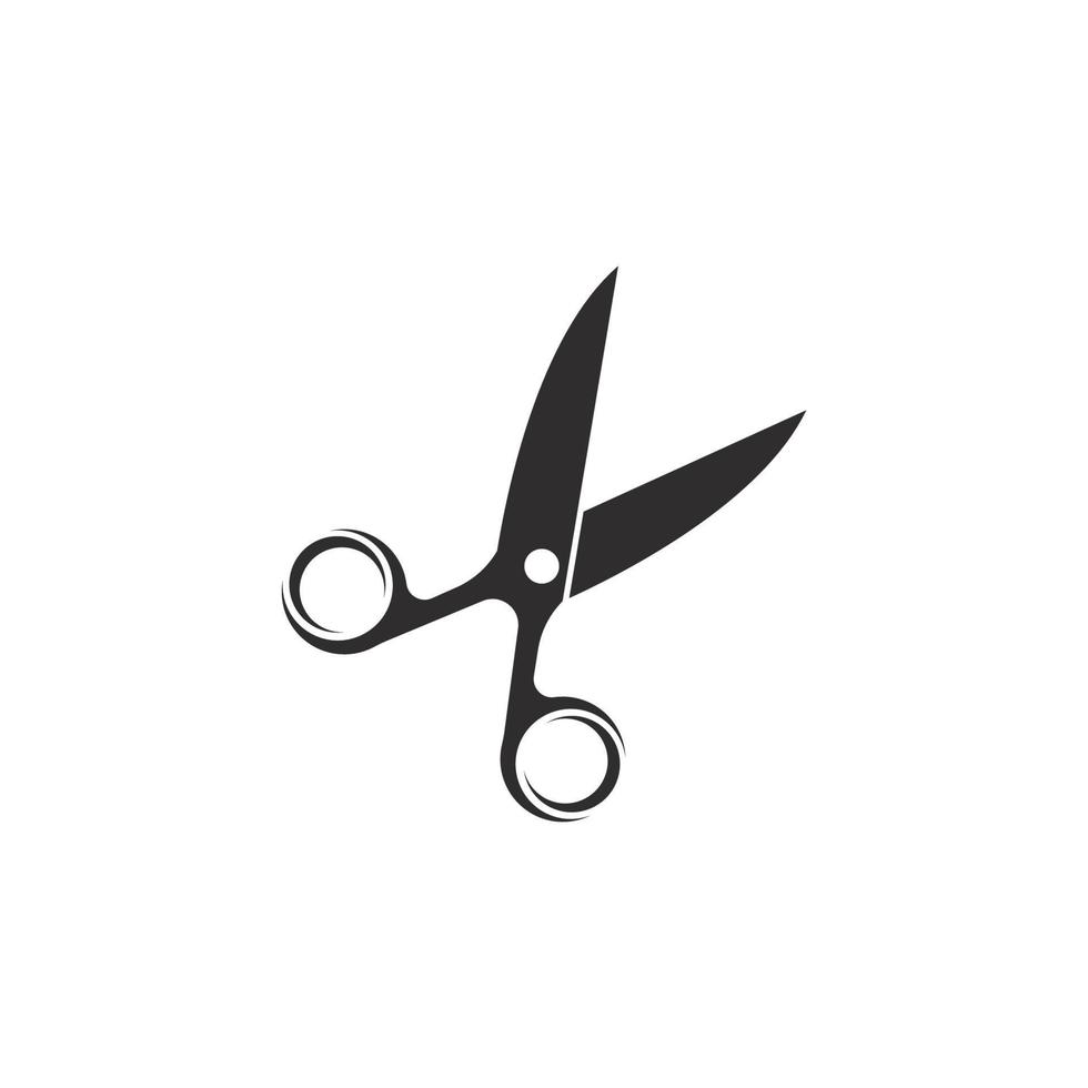 icono de vector de logotipo de tijeras