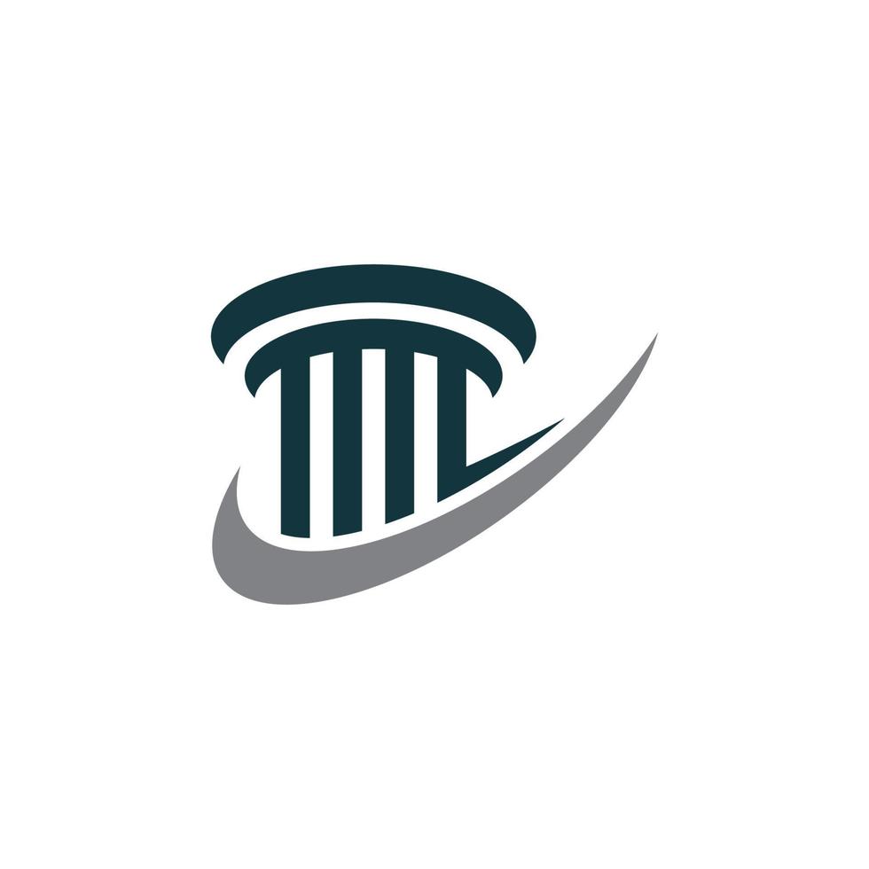 Pillar Logo Template. Column Vector illustration