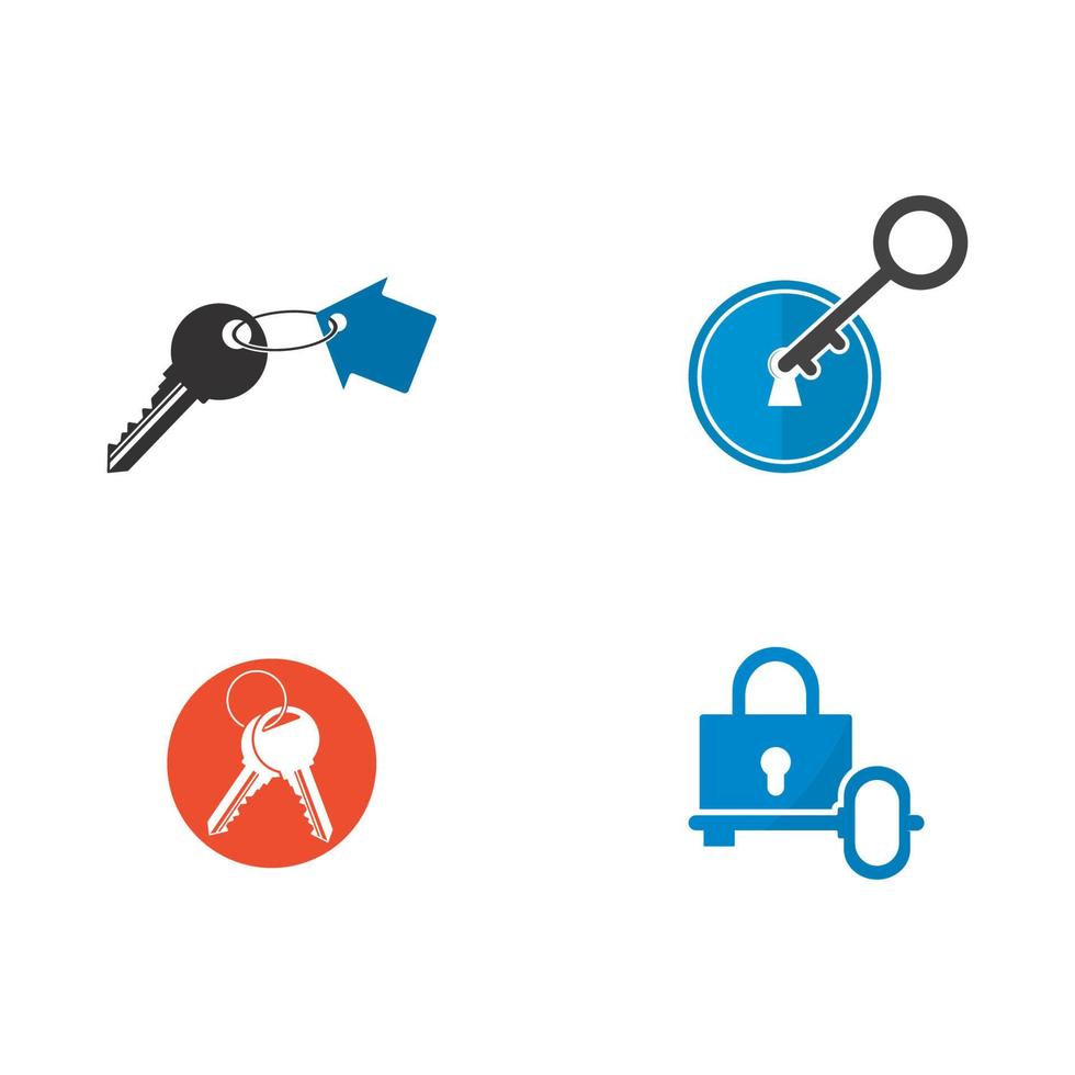 Key vector icon illustration template