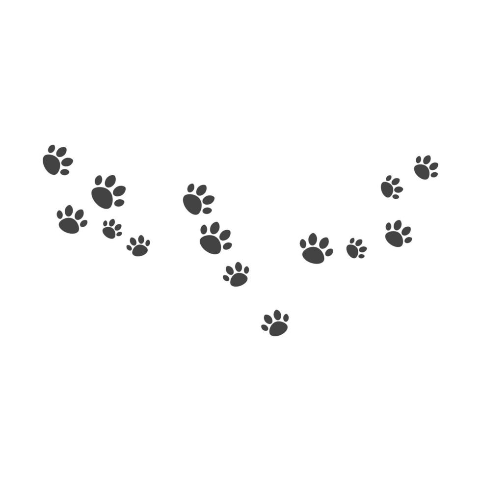 Paw background template vector