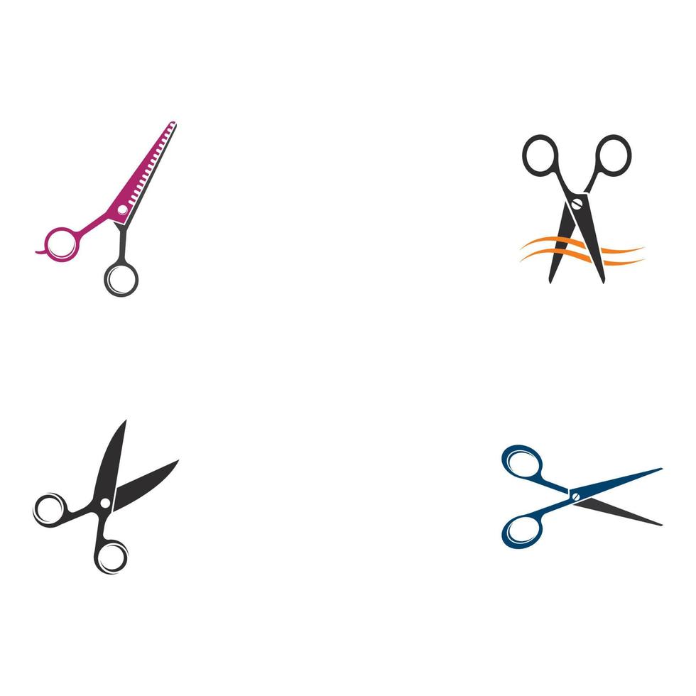 Scissors logo vector icon