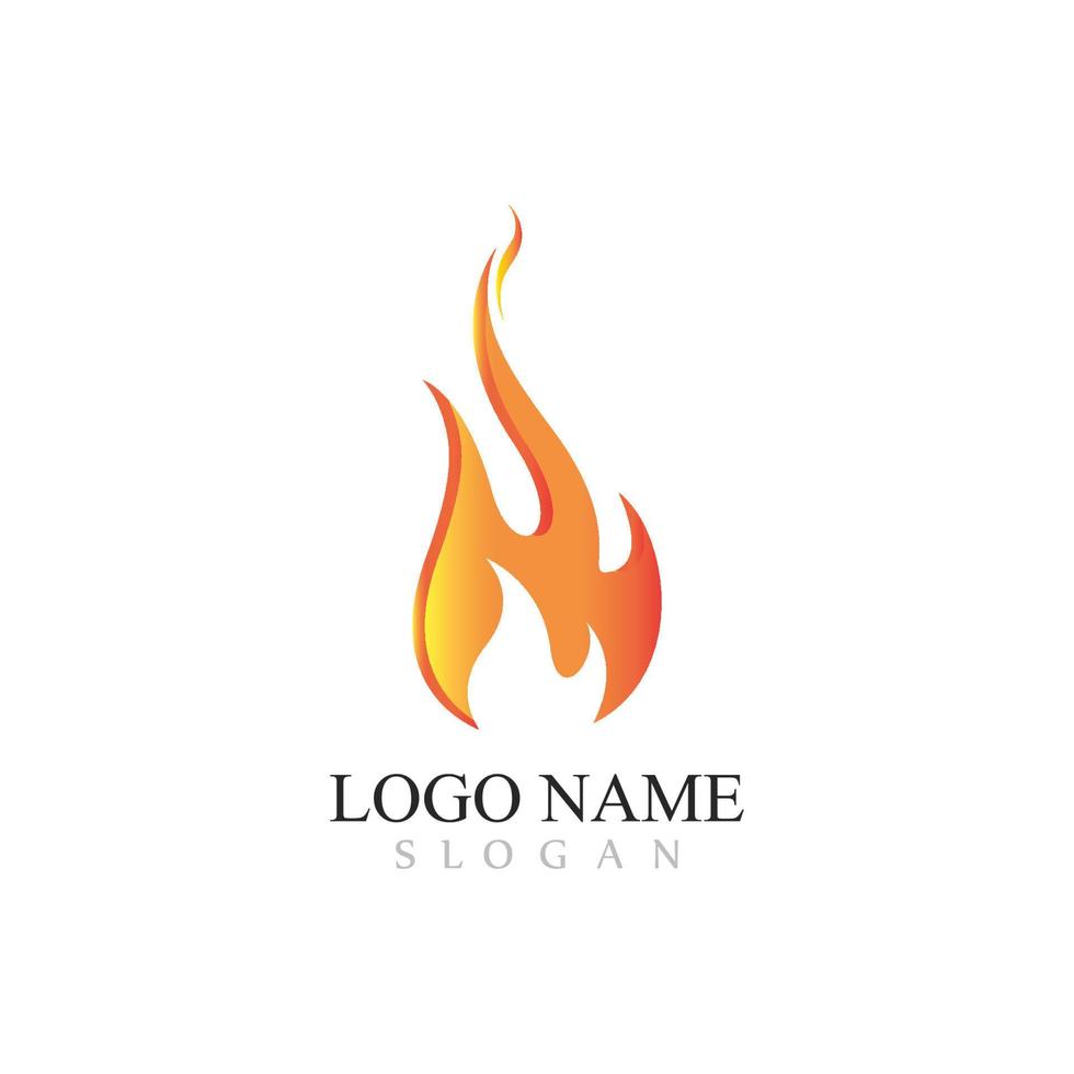 Fire flame Logo Template vector icon Oil, gas and energy logo