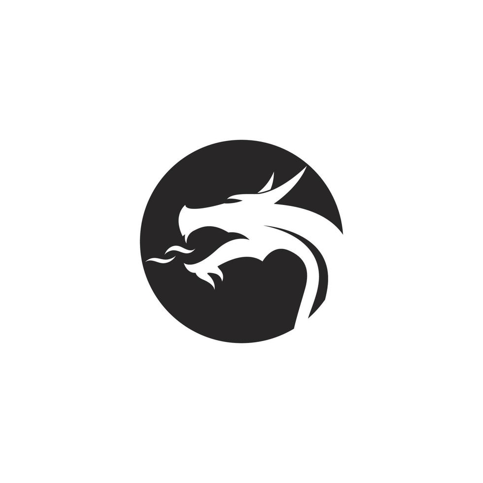dragón logo vector plantilla icono vector ilustración