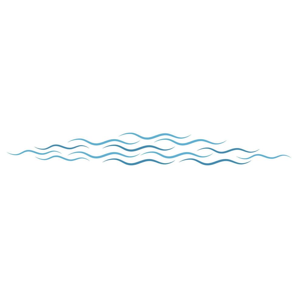 símbolo de onda de agua y plantilla de logotipo de icono vector