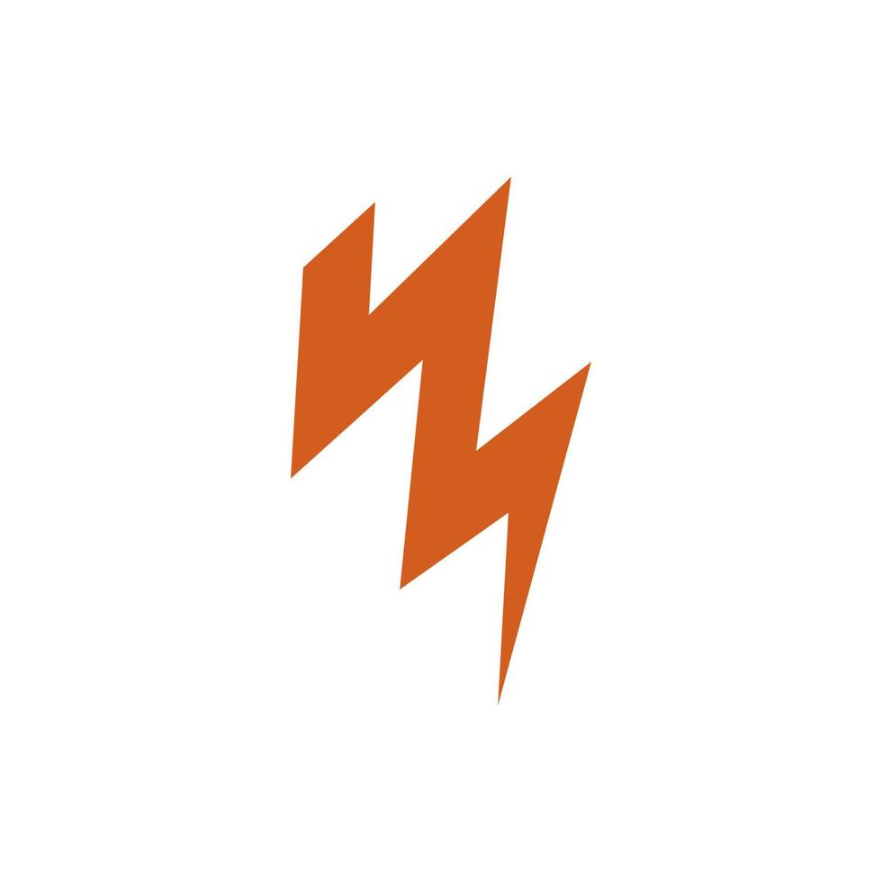 relámpago, elemento de diseño del logotipo del vector de energía eléctrica. símbolo de electricidad de energía y trueno