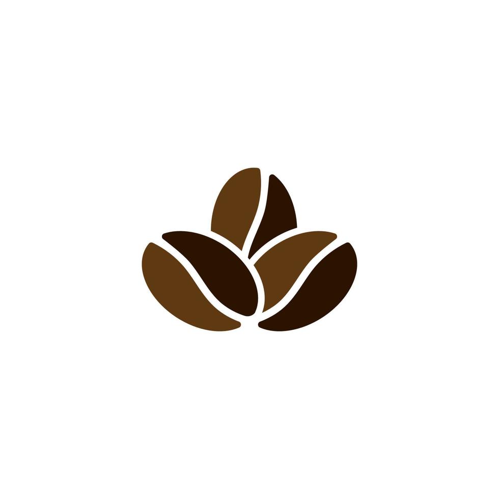 Ilustración de icono de vector de plantilla de granos de café de vector