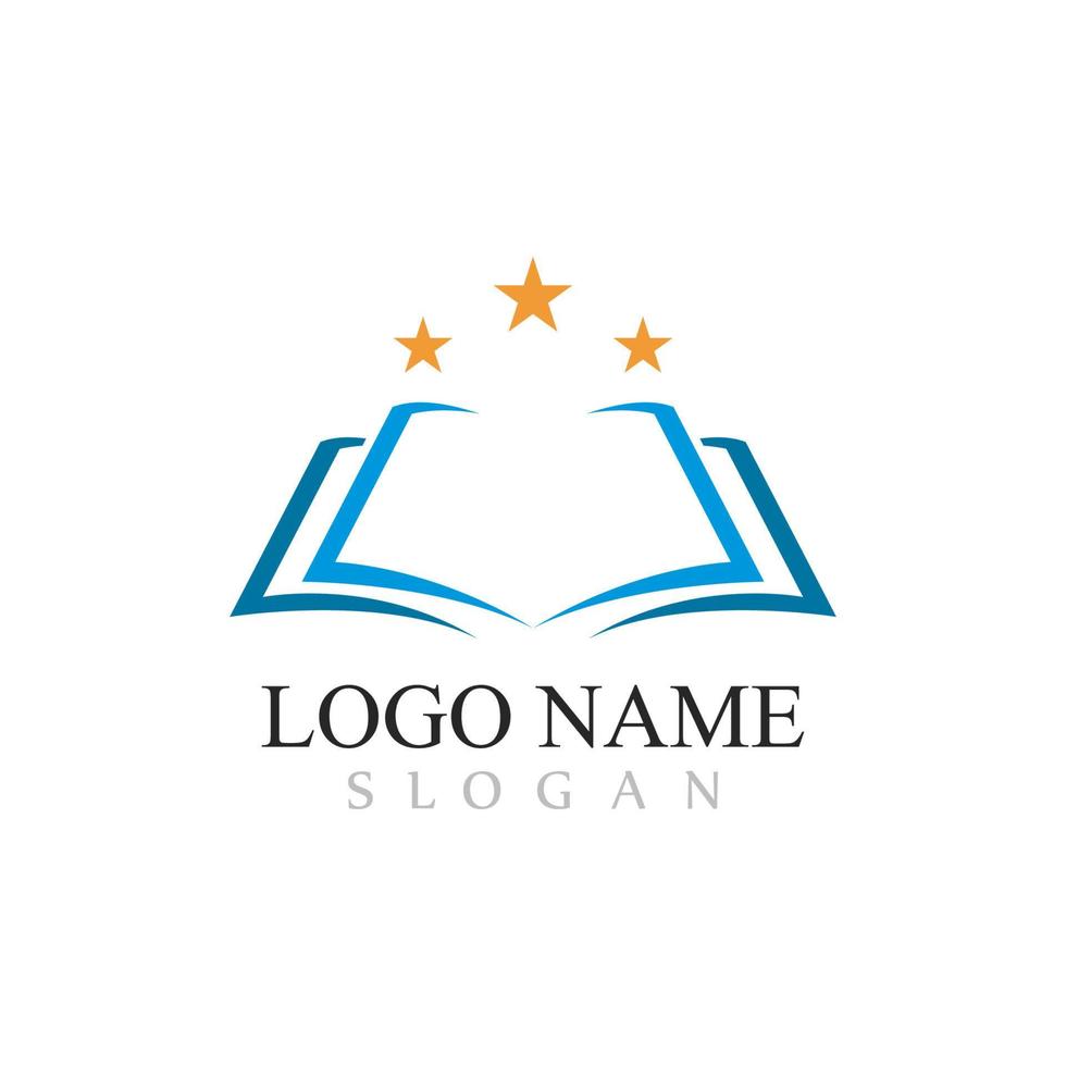 Ilustración de vector de plantilla de logotipo de libro