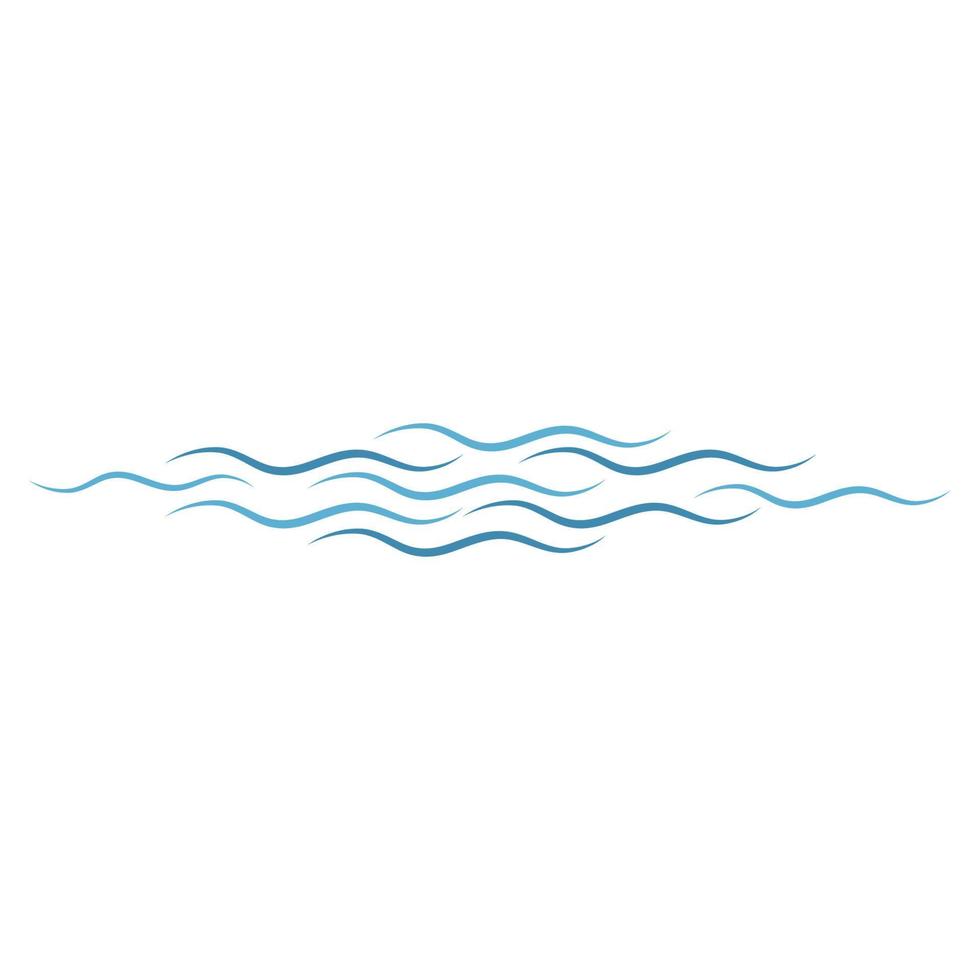 Water Wave symbol and icon Logo Template vector