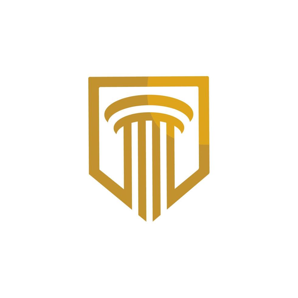 Pillar Logo Template. Column Vector illustration