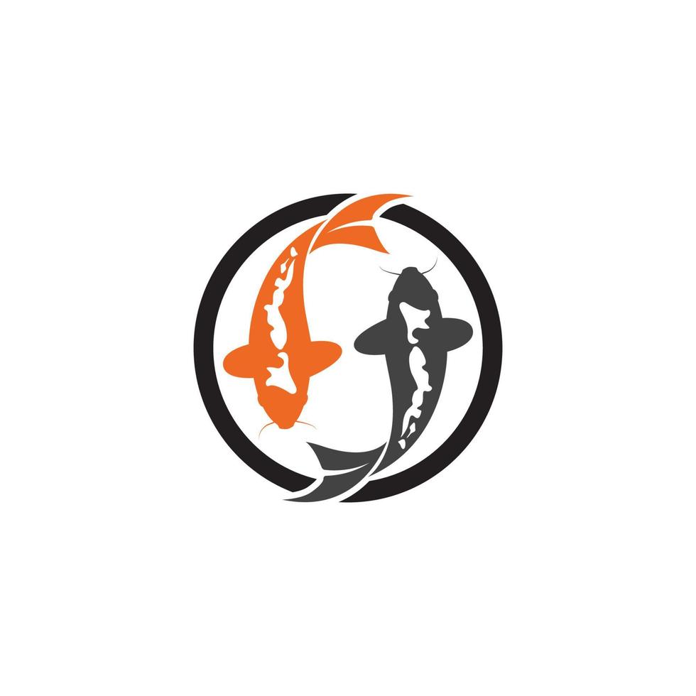 Koi fish logo vector icon