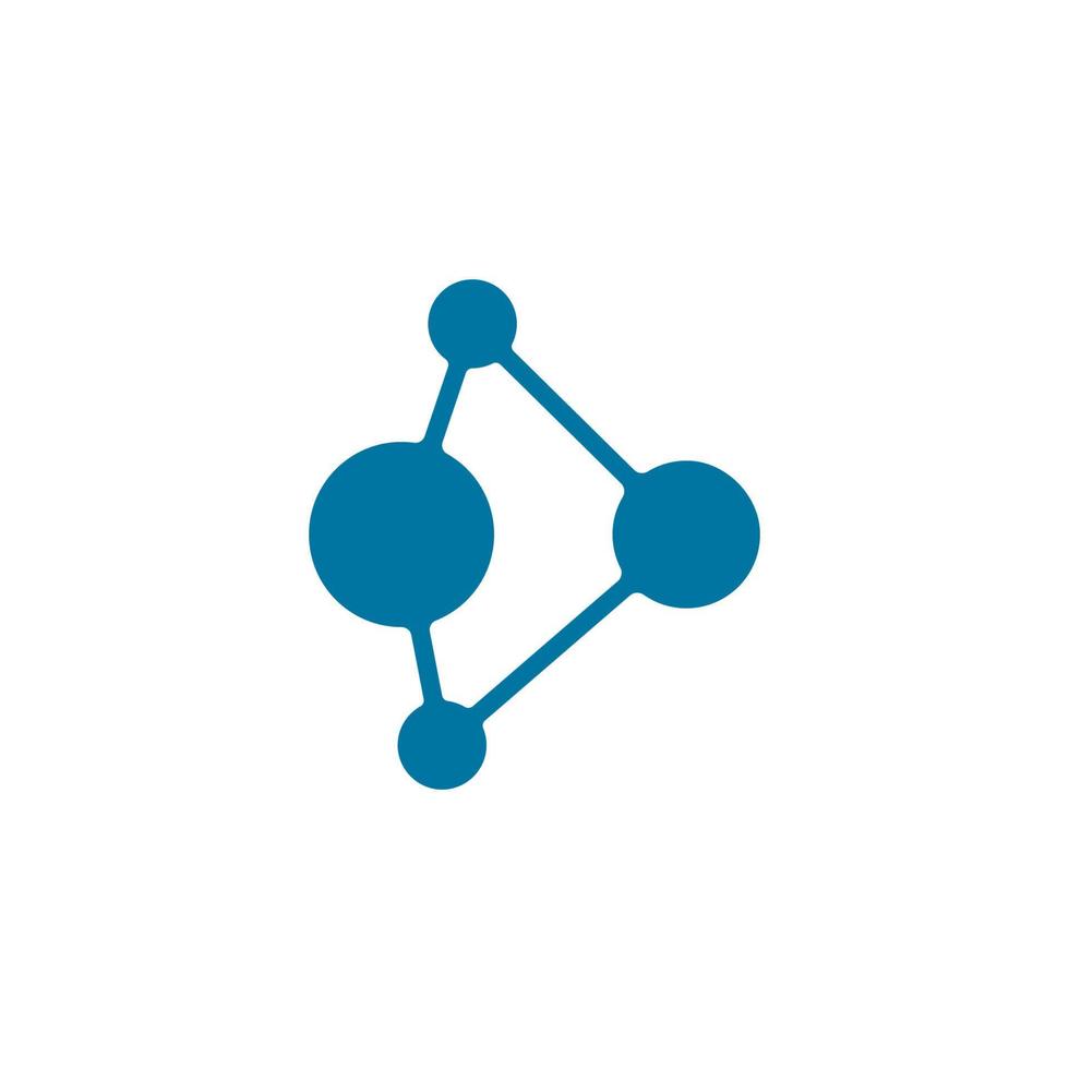 Ilustración de icono de vector de logotipo de molécula