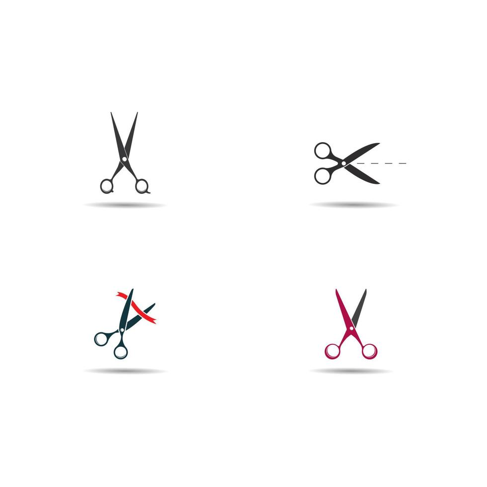 Scissors logo vector icon