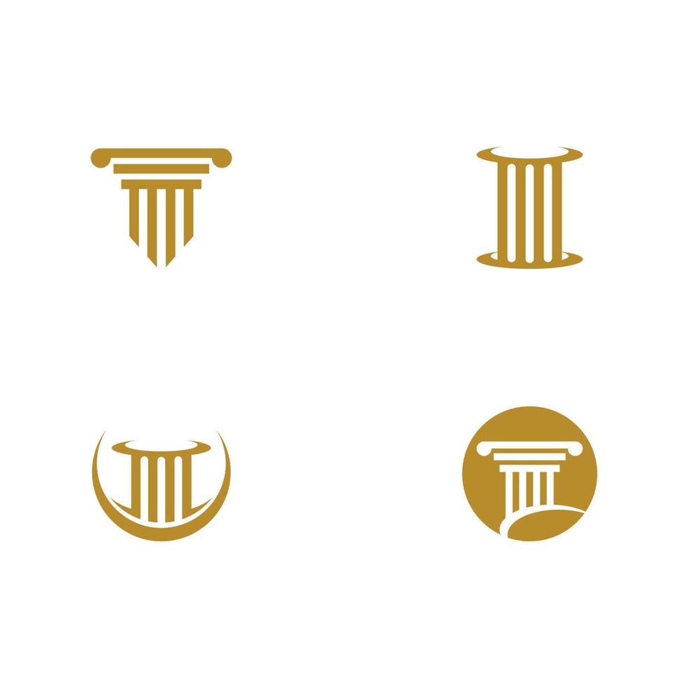 Pillar Logo Template. Column Vector illustration