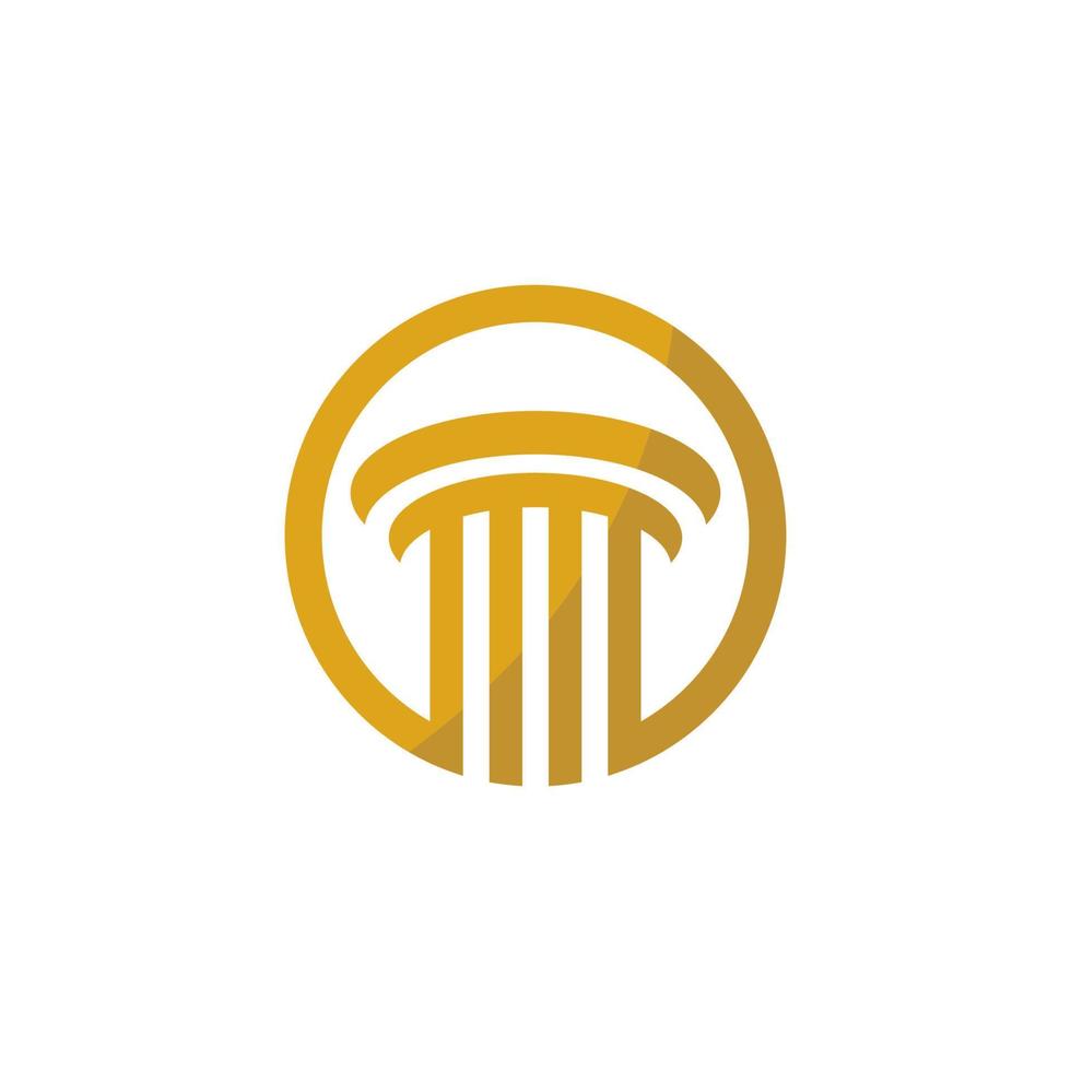 Pillar Logo Template. Column Vector illustration