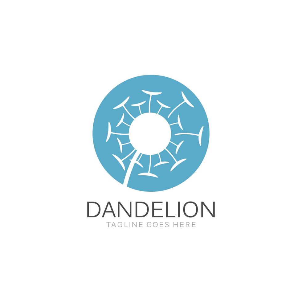 Illustration of concept dandelion. Vecto vector