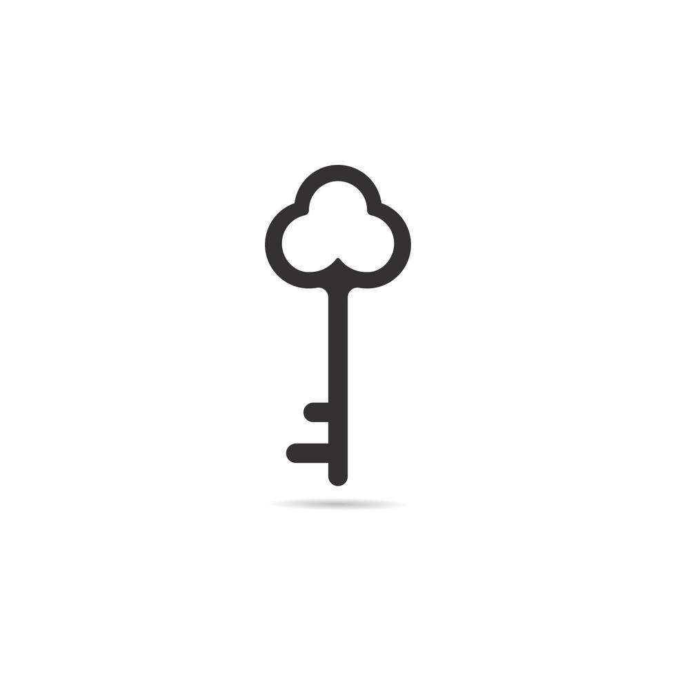 Key vector icon illustration template