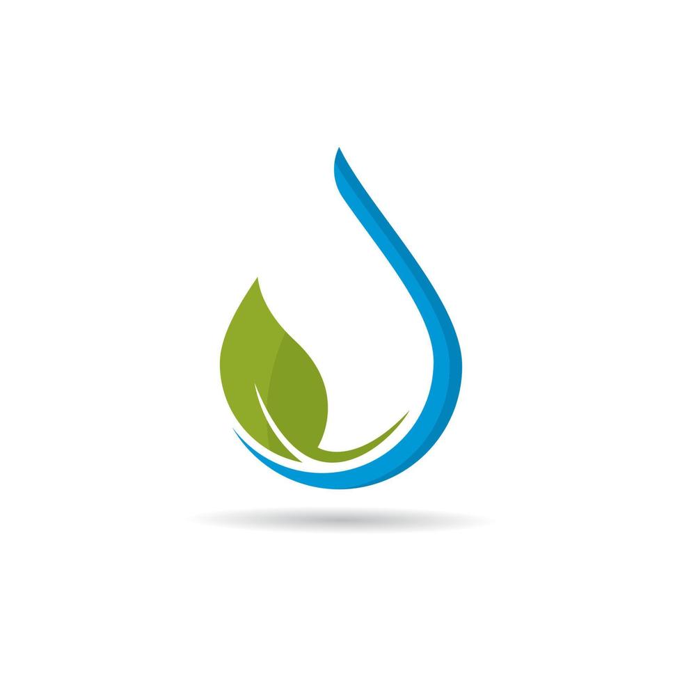 Ilustración de vector de plantilla de logotipo de gota de agua