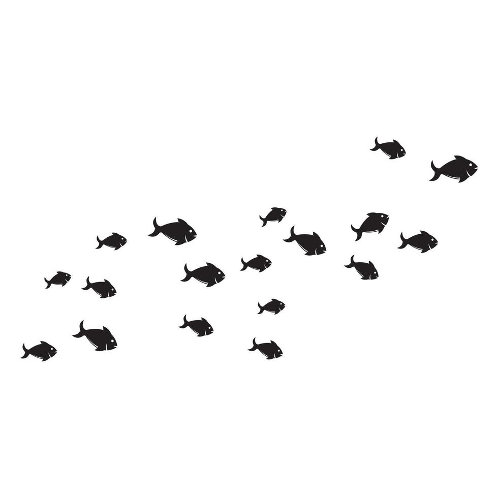 set of abstract fish background template vector illustration