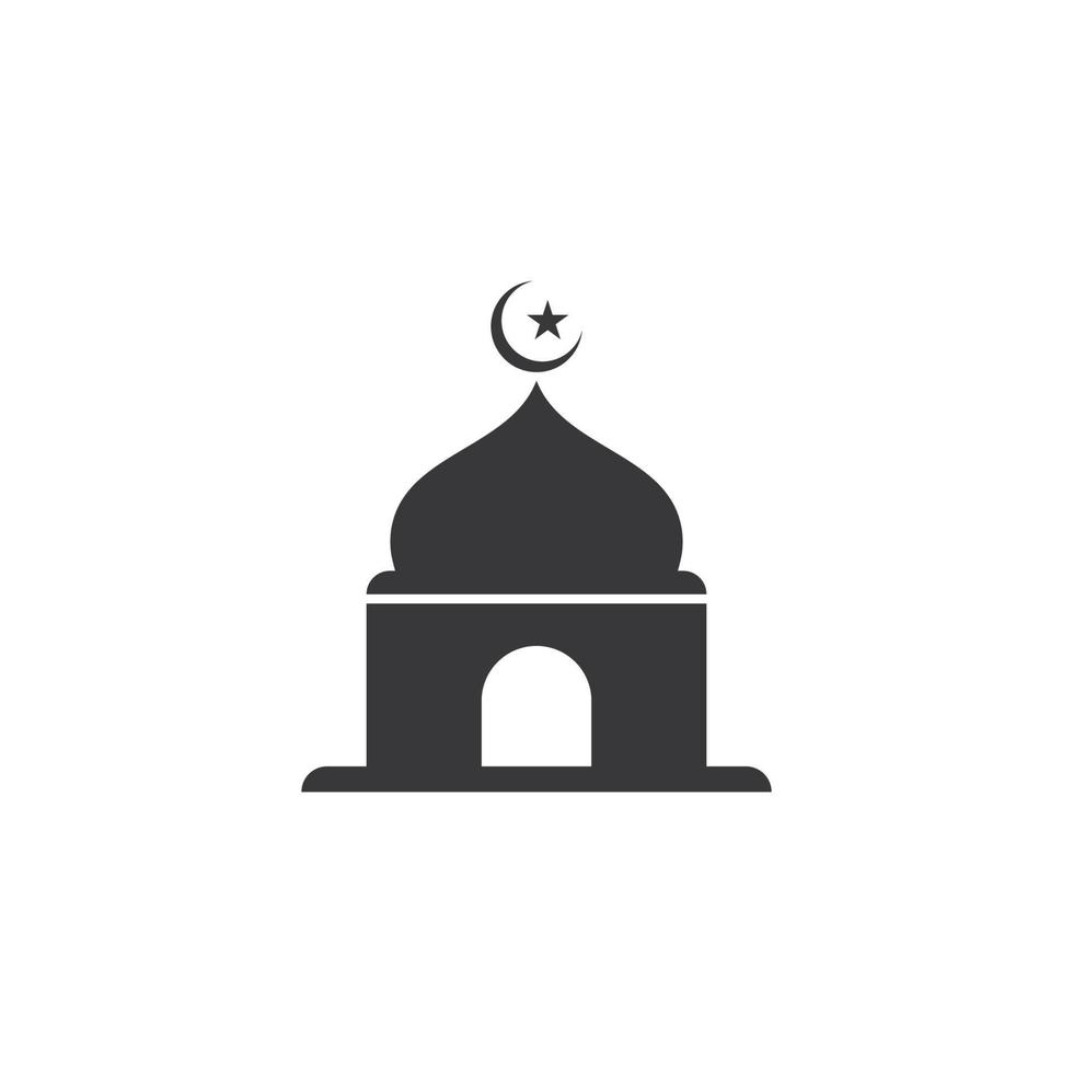 Mezquita musulmana icono diseño ilustración vectorial vector