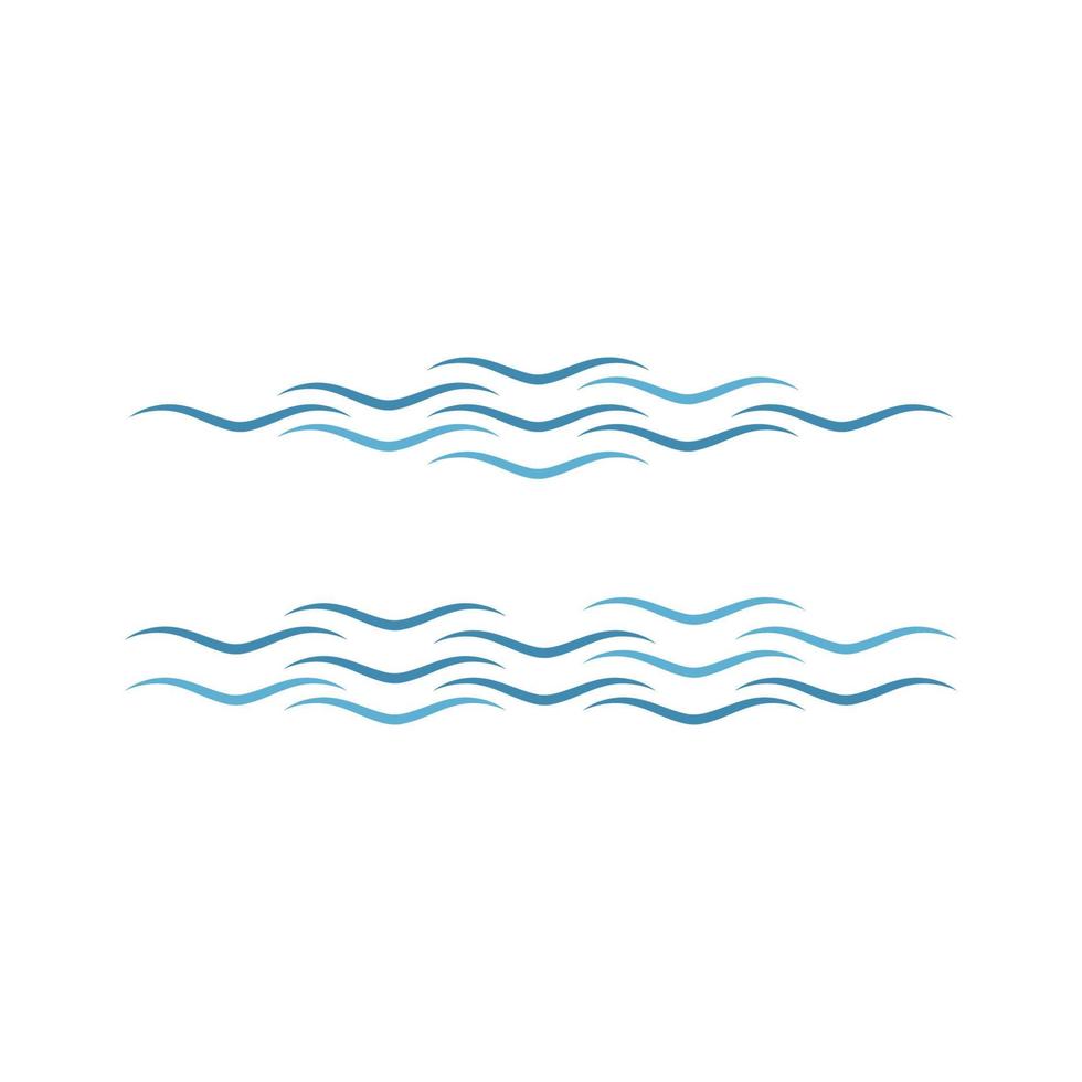 Water Wave symbol and icon Logo Template vector