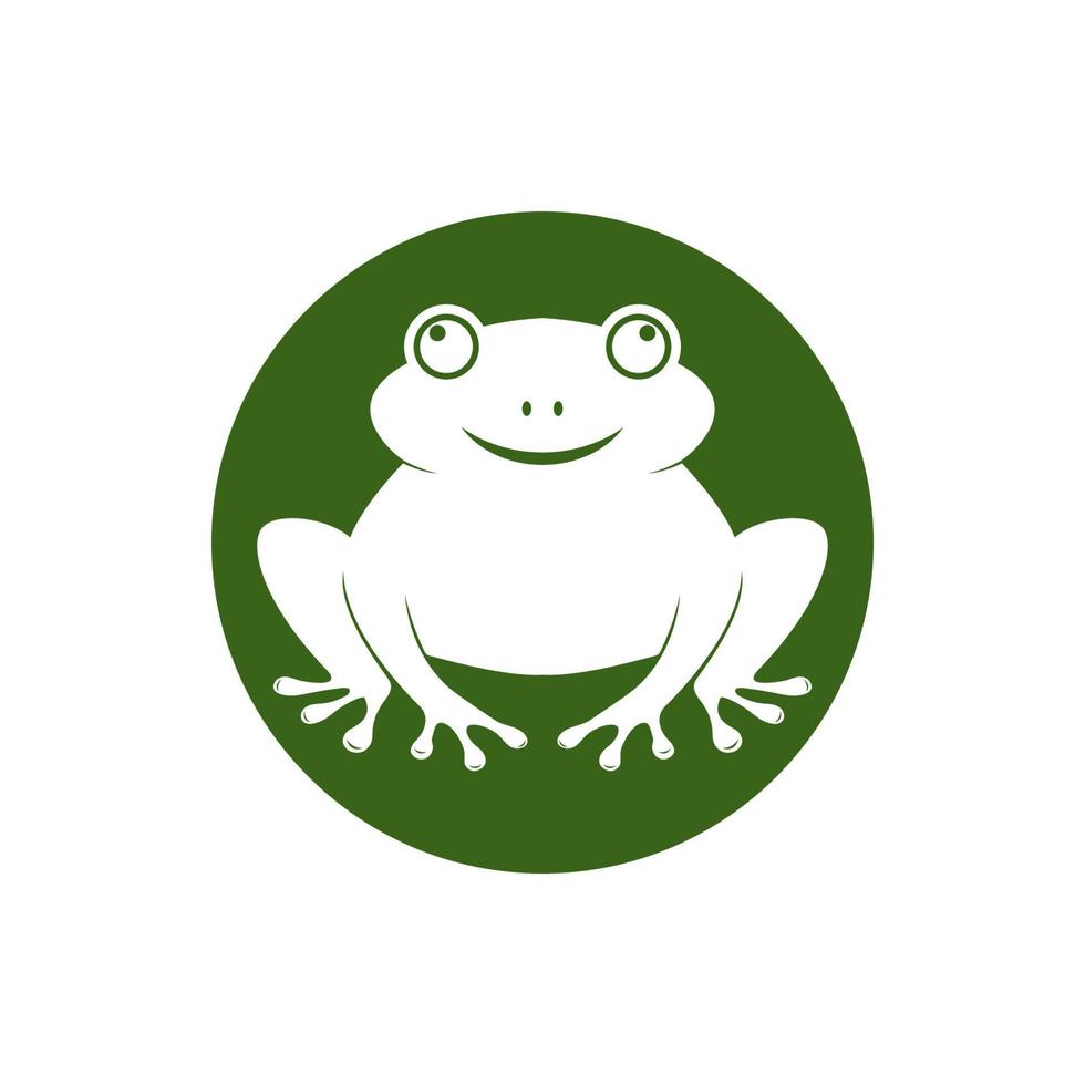 Frog Logo Template vector icon illustration