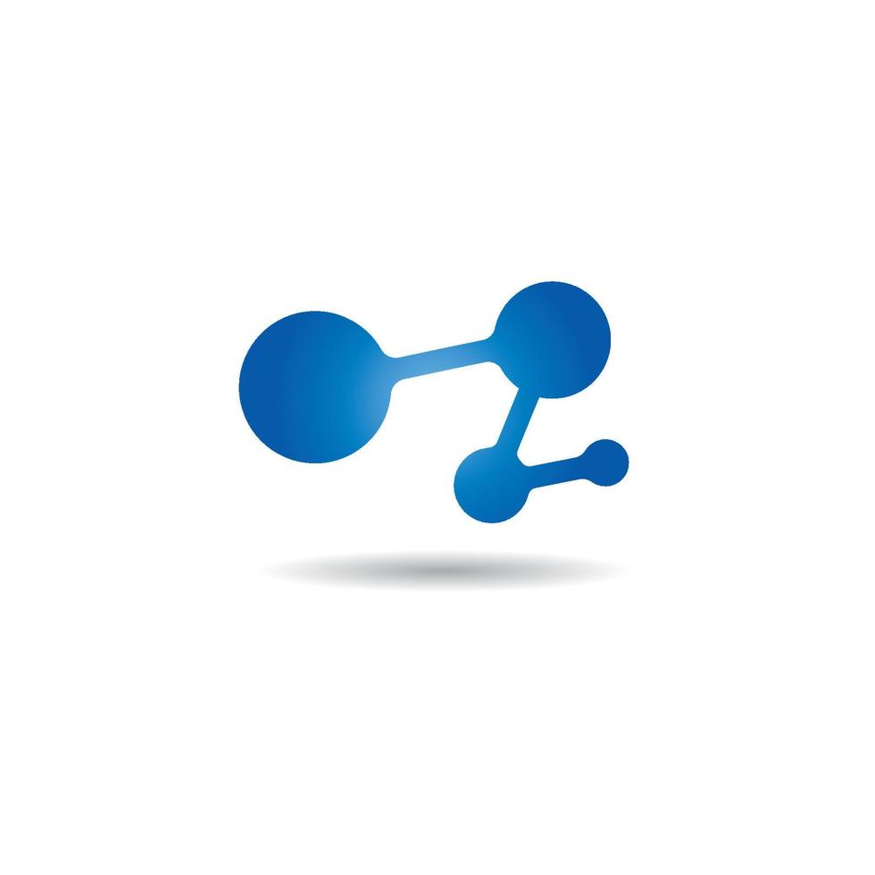 Ilustración de icono de vector de logotipo de molécula