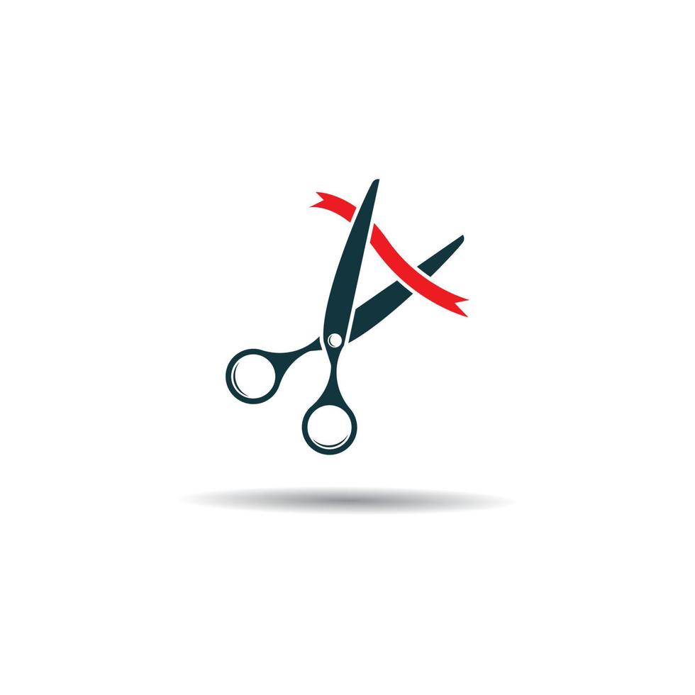 Scissors logo vector icon