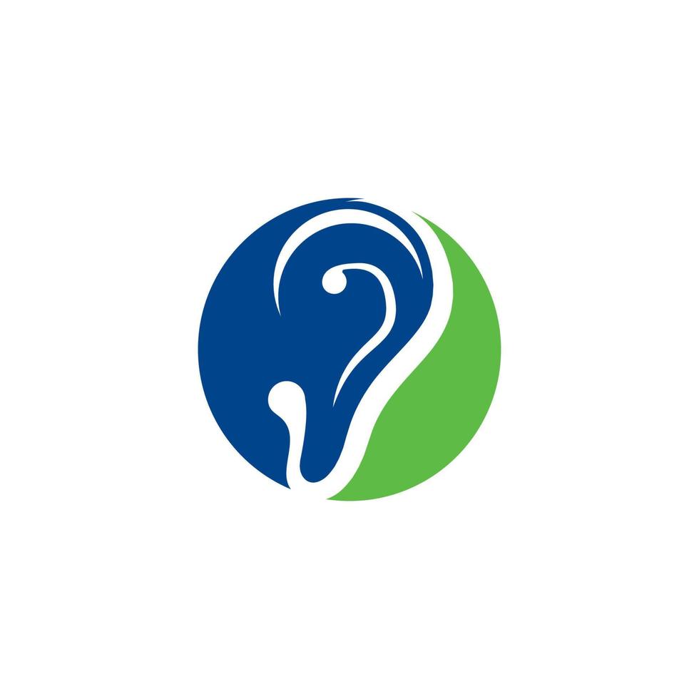 Hearing logo template vector icon illustration