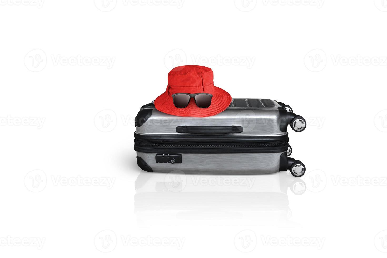 isolated suitcase on a white background.  3d illustration  3d rendering photo