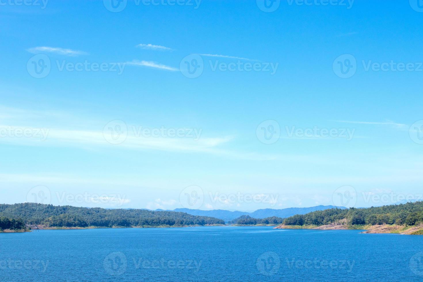 beautiful mountain landscape in dam. photo