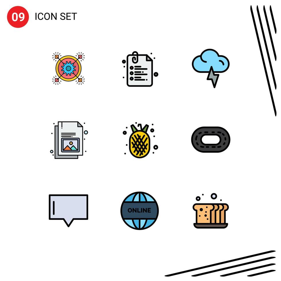 paquete de iconos vectoriales de stock de 9 signos y símbolos de línea para la imagen de amanas comosus volver a la galería de la escuela elementos de diseño vectorial editables de negocios vector