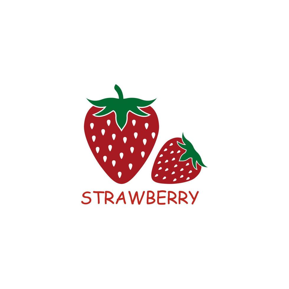 Strawberry logo template vector icon illustration