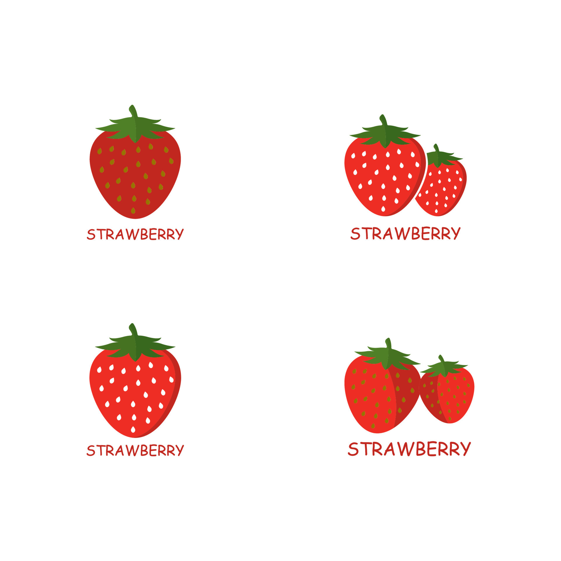 Strawberry logo template vector icon illustration 14884378 Vector Art