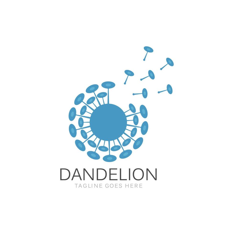 Illustration of concept dandelion. Vecto vector