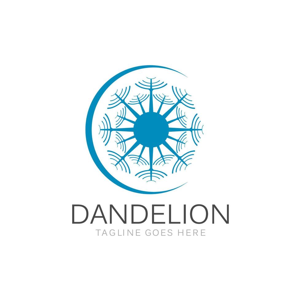 Illustration of concept dandelion. Vecto vector