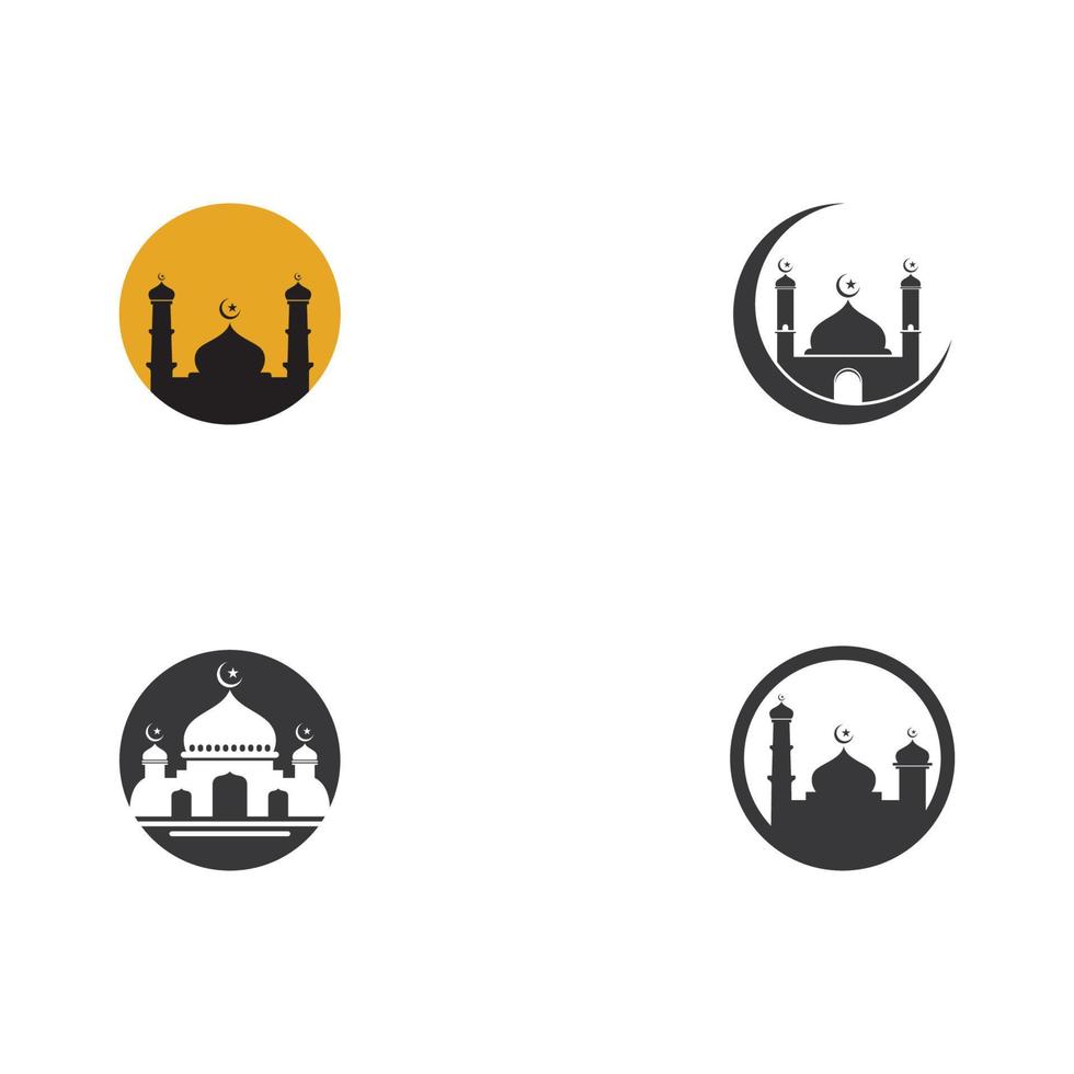 Mezquita musulmana icono diseño ilustración vectorial vector