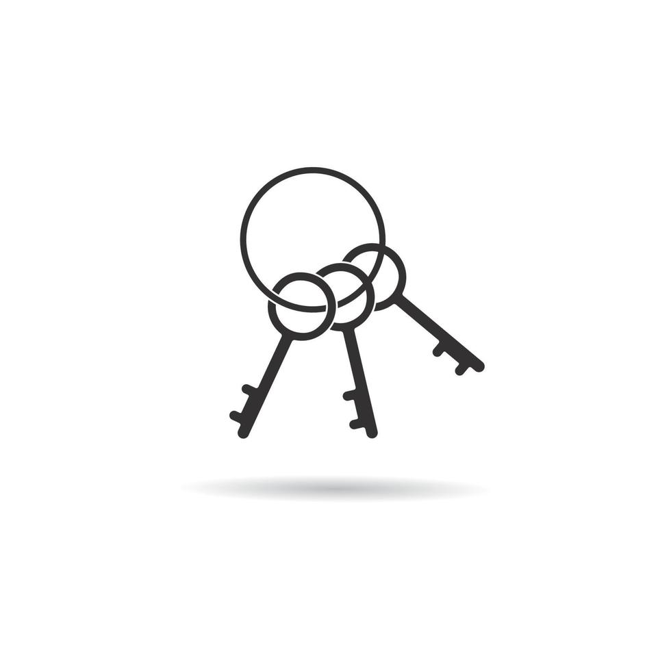 Key vector icon illustration template