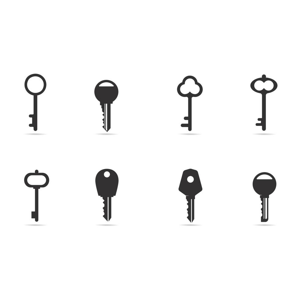 Key vector icon illustration template