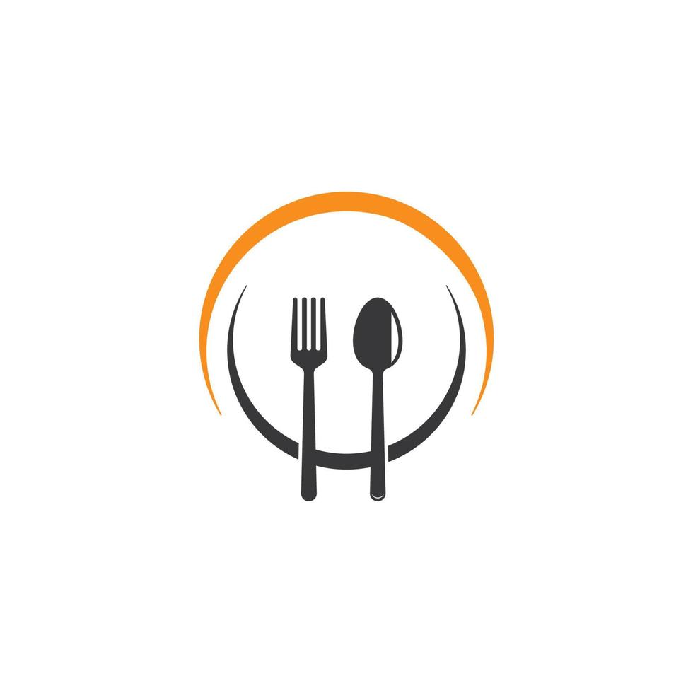 logotipo de tenedor y cuchara vector