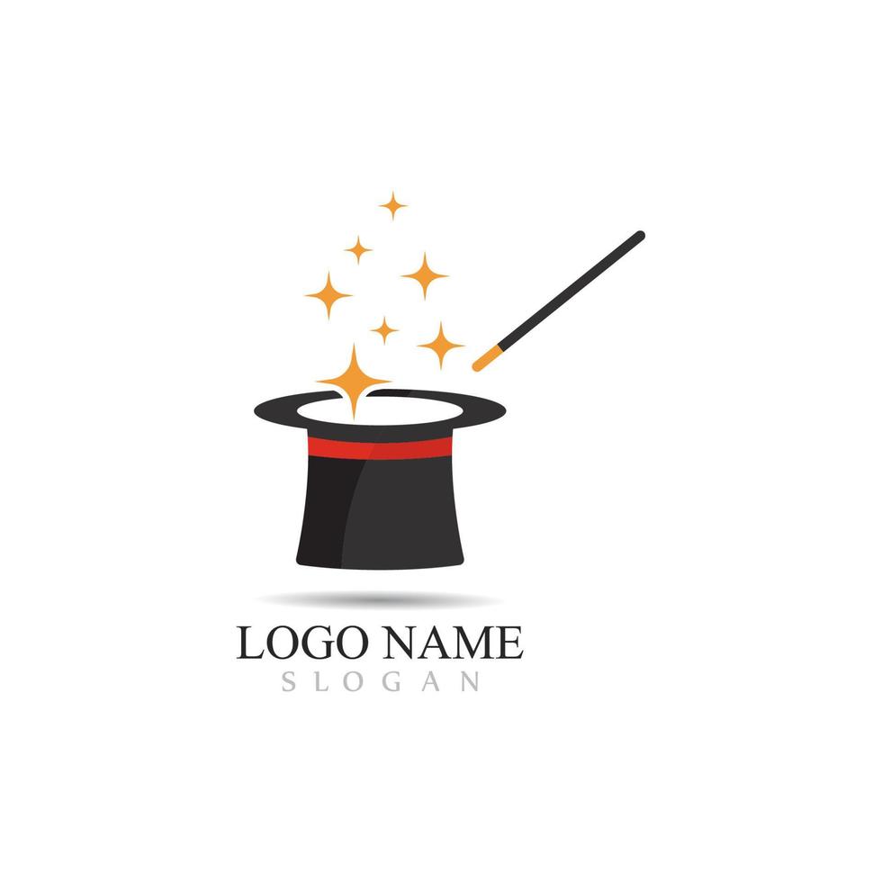 concepto de logotipo de tapa mágica, ilustración vectorial vector