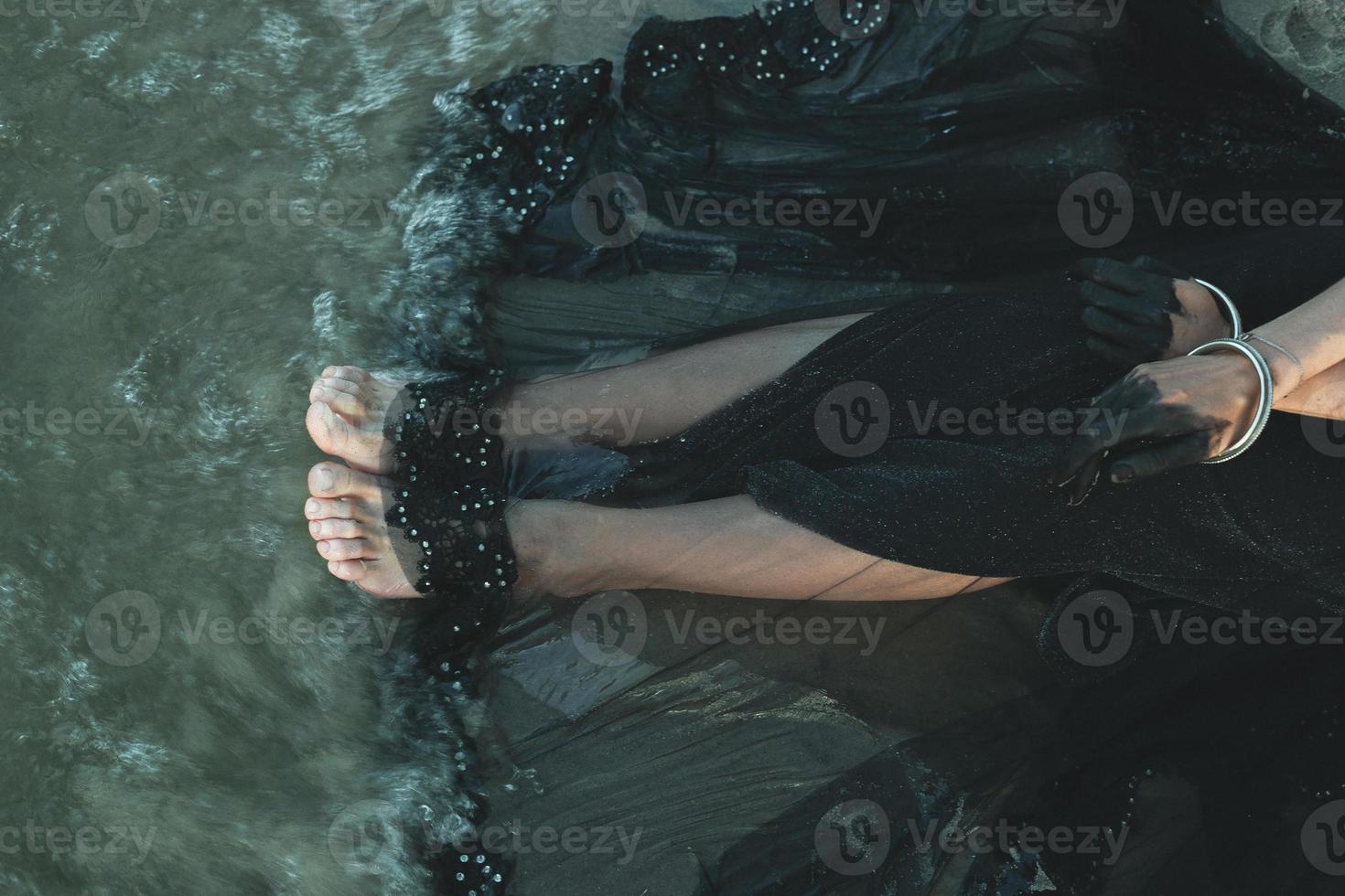 Close up woman legs concept photo