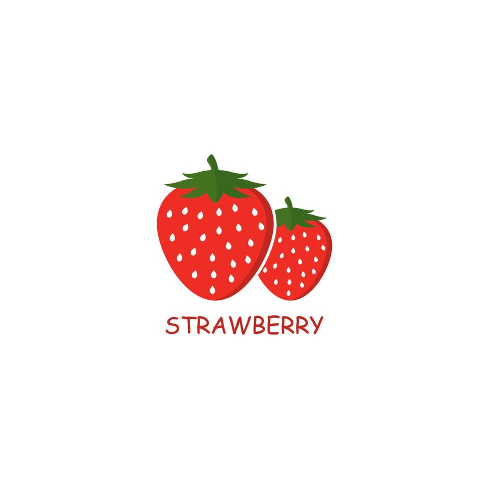 Strawberry logo template vector icon illustration