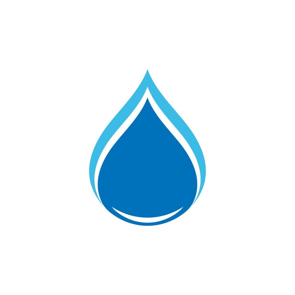 Ilustración de icono de vector de plantilla de logotipo de gota de agua