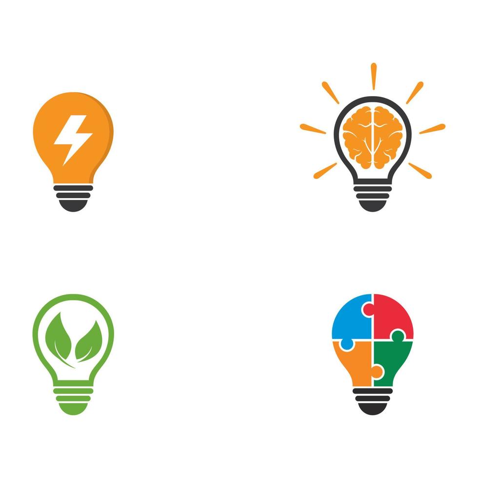 light bulb logo template vector icon illustration