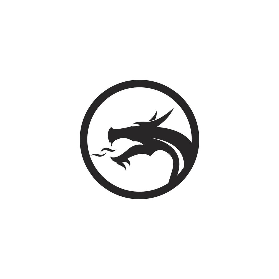 Dragon logo vector template icon vector ilustration