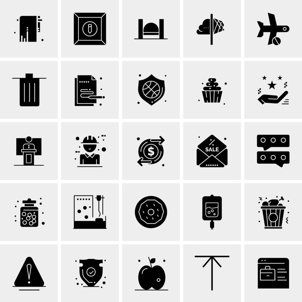 25 iconos de negocios universales vector ilustración de icono creativo para usar en proyectos relacionados con la web y dispositivos móviles