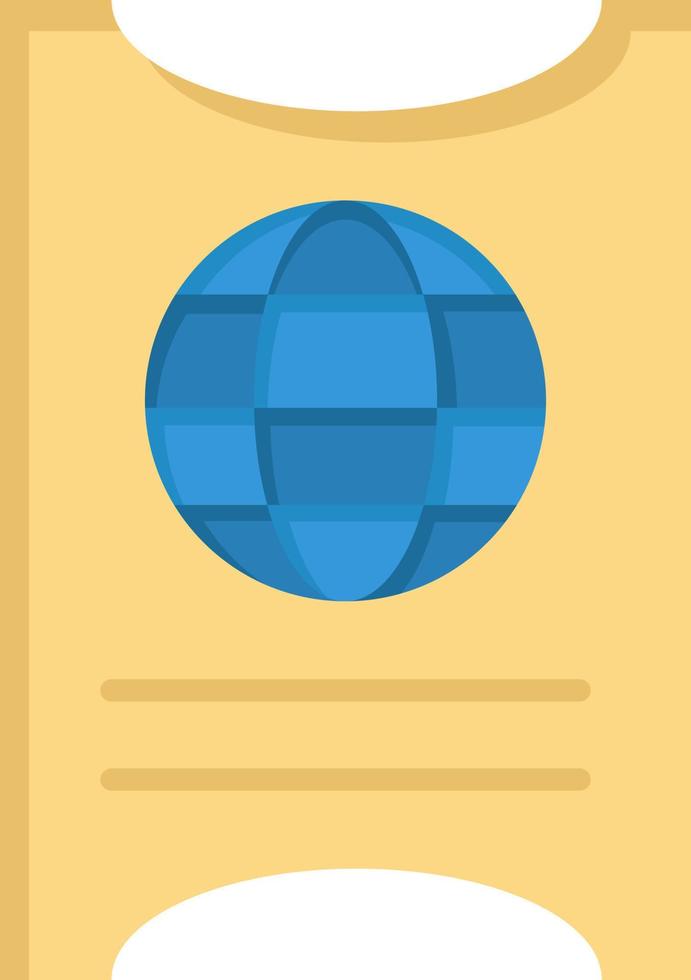 Pass Passport Ticket Hotel  Flat Color Icon Vector icon banner Template