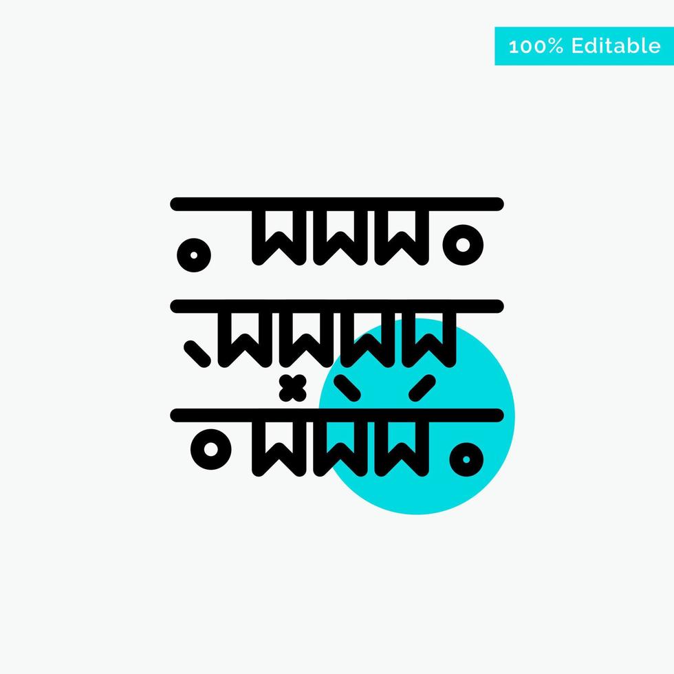 Banner Flag Garland Ireland Irish turquoise highlight circle point Vector icon